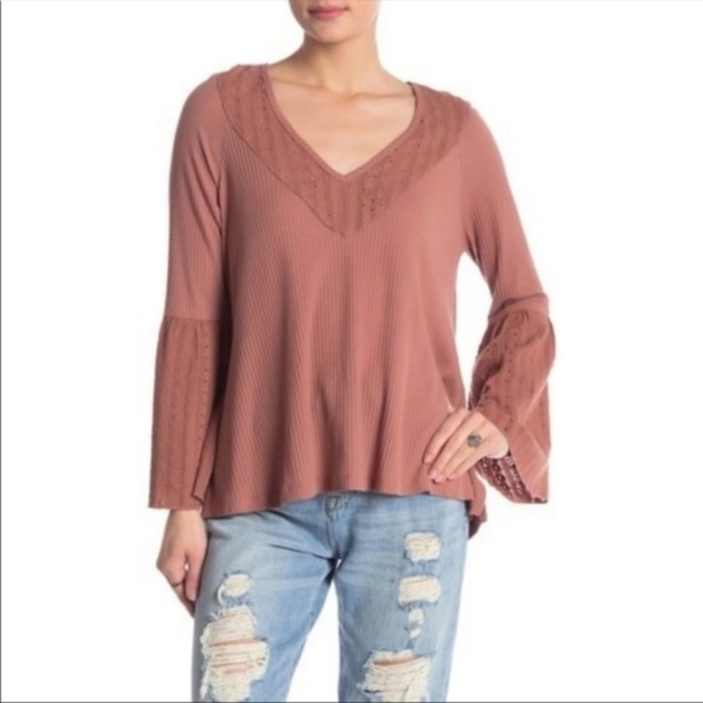 Free People Sayulita Flare Sleeve Top Women's